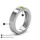 5 - Carter 0.60 ctw Baguette Shape Lab Grown Diamond and Peridot Two Stone Men Wedding Band (5 mm) 