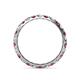4 - Audrey 3.00 mm Pink Tourmaline and Diamond U Prong Eternity Band 