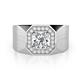 1 - Dominic 1.30 ctw IGI Certified Lab Grown Diamond Hexagonal Halo Men Wedding Band (11 mm) 