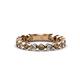 1 - Ashlyn 2.30 mm Smoky Quartz and Diamond 3/4 Eternity Band 