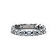 1 - Ashlyn 2.30 mm Aquamarine and Diamond 3/4 Eternity Band 