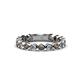 1 - Ashlyn 2.30 mm Smoky Quartz and Diamond 3/4 Eternity Band 