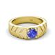 5 - Darius 0.92 ct Tanzanite V Pattern Solitaire Men Band (6 mm) 