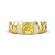 1 - Darius 0.80 ct Yellow Diamond V Pattern Solitaire Men Band (6 mm) 