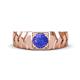 1 - Darius 0.92 ct Tanzanite V Pattern Solitaire Men Band (6 mm) 