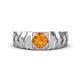 1 - Darius 0.87 ct Citrine V Pattern Solitaire Men Band (6 mm) 