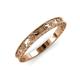 3 - Florie Retro Floral Engraved Wedding Band 