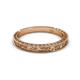 4 - Florie Retro Floral Engraved Wedding Band 