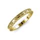 3 - Florie Retro Floral Engraved Wedding Band 