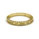 4 - Florie Retro Floral Engraved Wedding Band 