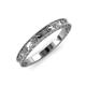 3 - Florie Retro Floral Engraved Wedding Band 