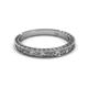 4 - Florie Retro Floral Engraved Wedding Band 