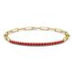 1 - Lily 0.81 ctw Ruby Paperclip Links Tennis  Bracelet 