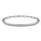 1 - Lily 0.81 ctw Natural Diamonds Paperclip Links Tennis  Bracelet 