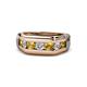1 - Brad 1.01 ctw Citrine and Lab Grown Diamond 7 Stone Men Wedding Ring 