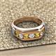 3 - Brad 1.01 ctw Citrine and Lab Grown Diamond 7 Stone Men Wedding Ring 