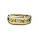 1 - Brad 1.01 ctw Citrine and Lab Grown Diamond 7 Stone Men Wedding Ring 