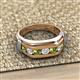 3 - Brad 1.12 ctw Peridot and Lab Grown Diamond 7 Stone Men Wedding Ring 