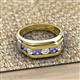 3 - Brad 1.05 ctw Tanzanite and Lab Grown Diamond 7 Stone Men Wedding Ring 