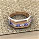 3 - Brad 1.05 ctw Tanzanite and Lab Grown Diamond 7 Stone Men Wedding Ring 