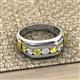 3 - Brad 1.05 ctw Yellow Diamond and Lab Grown Diamond 7 Stone Men Wedding Ring 