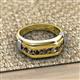 3 - Brad 1.05 ctw Smoky Quartz and Lab Grown Diamond 7 Stone Men Wedding Ring 