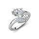 4 - Amoura 2.00 ctw IGI Certified Pear Shape Lab Grown Diamond (8 x 6 mm) Women Toi Et Moi Engagement Ring 