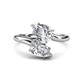 1 - Amoura 2.00 ctw GIA Certified Pear Shape Natural Diamond (8 x 6 mm) Women Toi Et Moi Engagement Ring 