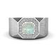 1 - Dominic 0.96 ctw Opal Hexagonal Halo Men Wedding Band (11 mm) 