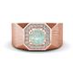 1 - Dominic 0.96 ctw Opal Hexagonal Halo Men Wedding Band (11 mm) 