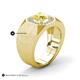 5 - Dominic 1.50 ctw Created Yellow Sapphire Hexagonal Halo Men Wedding Band (11 mm) 