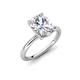 4 - Solina 2.14 ctw GIA Certified Antique Cushion Shape Natural Diamond accented Lab Grown Diamond Women Hidden Halo Engagement Ring 