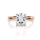 1 - Solina 2.14 ctw GIA Certified Antique Cushion Shape Natural Diamond accented Lab Grown Diamond Women Hidden Halo Engagement Ring 