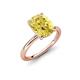 4 - Solina 2.89 ctw Antique Cushion Shape Created Yellow Sapphire accented Lab Grown Diamond Hidden Halo Women Engagement Ring 