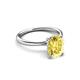3 - Solina 2.89 ctw Antique Cushion Shape Created Yellow Sapphire accented Lab Grown Diamond Hidden Halo Women Engagement Ring 