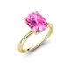 4 - Solina 2.89 ctw Antique Cushion Shape Created Pink Sapphire accented Lab Grown Diamond Hidden Halo Women Engagement Ring 