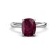 1 - Solina 2.74 ctw Antique Cushion Shape Rhodolite Garnet accented Lab Grown Diamond Hidden Halo Women Engagement Ring 
