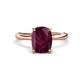 1 - Solina 2.74 ctw Antique Cushion Shape Rhodolite Garnet accented Lab Grown Diamond Hidden Halo Women Engagement Ring 