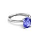 3 - Solina 3.14 ctw Antique Cushion Shape Tanzanite accented Lab Grown Diamond Hidden Halo Women Engagement Ring 