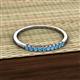 3 - Emlynn 2.00 mm Blue Topaz 10 Stone Wedding Band 