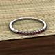 3 - Emlynn 2.00 mm Red Garnet 10 Stone Wedding Band 
