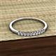 3 - Emlynn 2.00 mm White Sapphire 10 Stone Wedding Band 