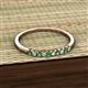 2 - Emlynn 2.00 mm Green Garnet and Diamond 10 Stone Wedding Band 