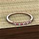 2 - Emlynn 2.00 mm Pink Tourmaline and Diamond 10 Stone Wedding Band 