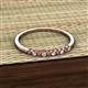 2 - Emlynn 2.00 mm Rhodolite Garnet and Diamond 10 Stone Wedding Band 