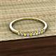 2 - Emlynn 2.00 mm Yellow Sapphire and Diamond 10 Stone Wedding Band 