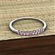 2 - Emlynn 2.00 mm Pink Sapphire and Diamond 10 Stone Wedding Band 