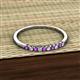 2 - Emlynn 2.00 mm Amethyst and Diamond 10 Stone Wedding Band 