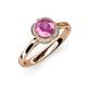 4 - Myrna Pink Sapphire and Diamond Halo Engagement Ring 