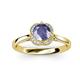 3 - Myrna Round Tanzanite and Diamond Halo Engagement Ring 
